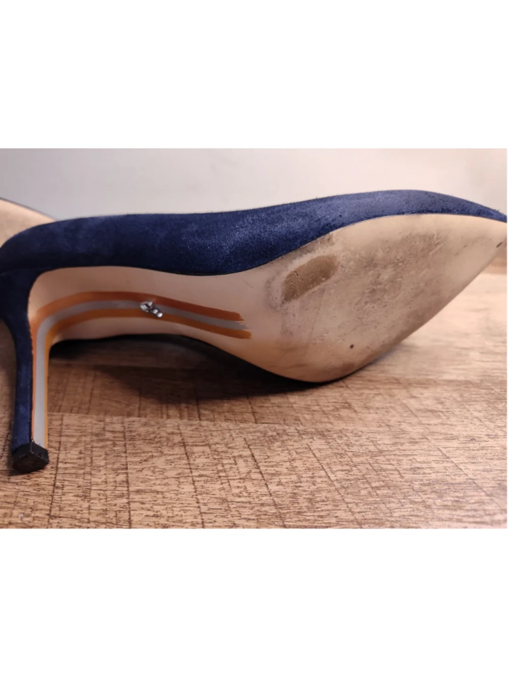 Women's Sam Edelman Blue Suede Heels Size 7.5